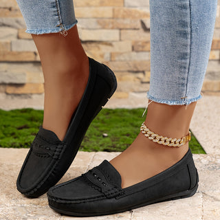 MD | MOCASSINS EFFET DAIM FESTONNÉS