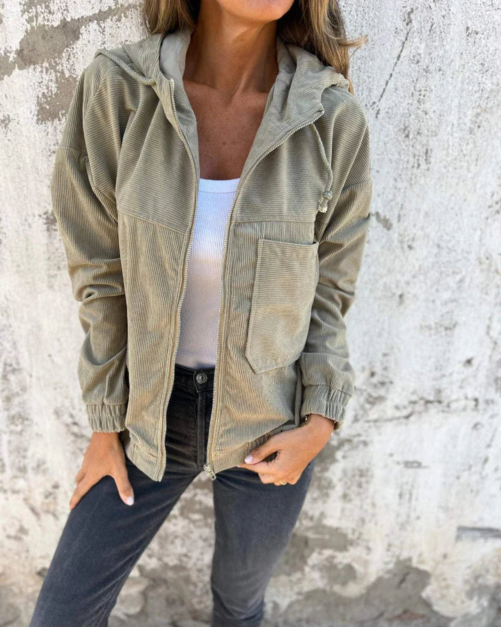 MD | VESTE DÉCONTRACTÉE EN VELOURS CÔTELÉ