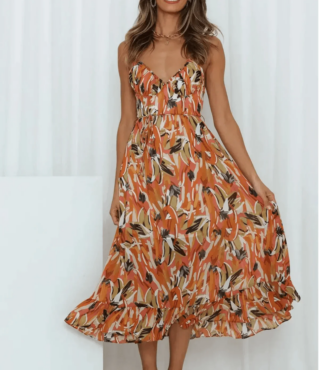 MD | Robe Midi Éclat Coloré
