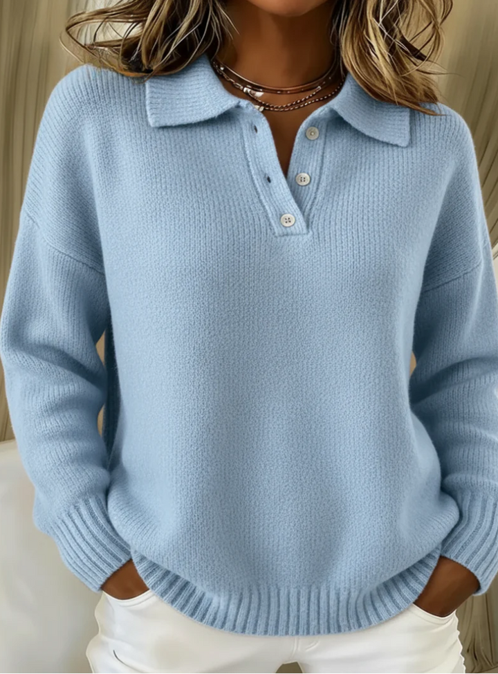 MD | PULL COL POLO MAILLE DOUCE