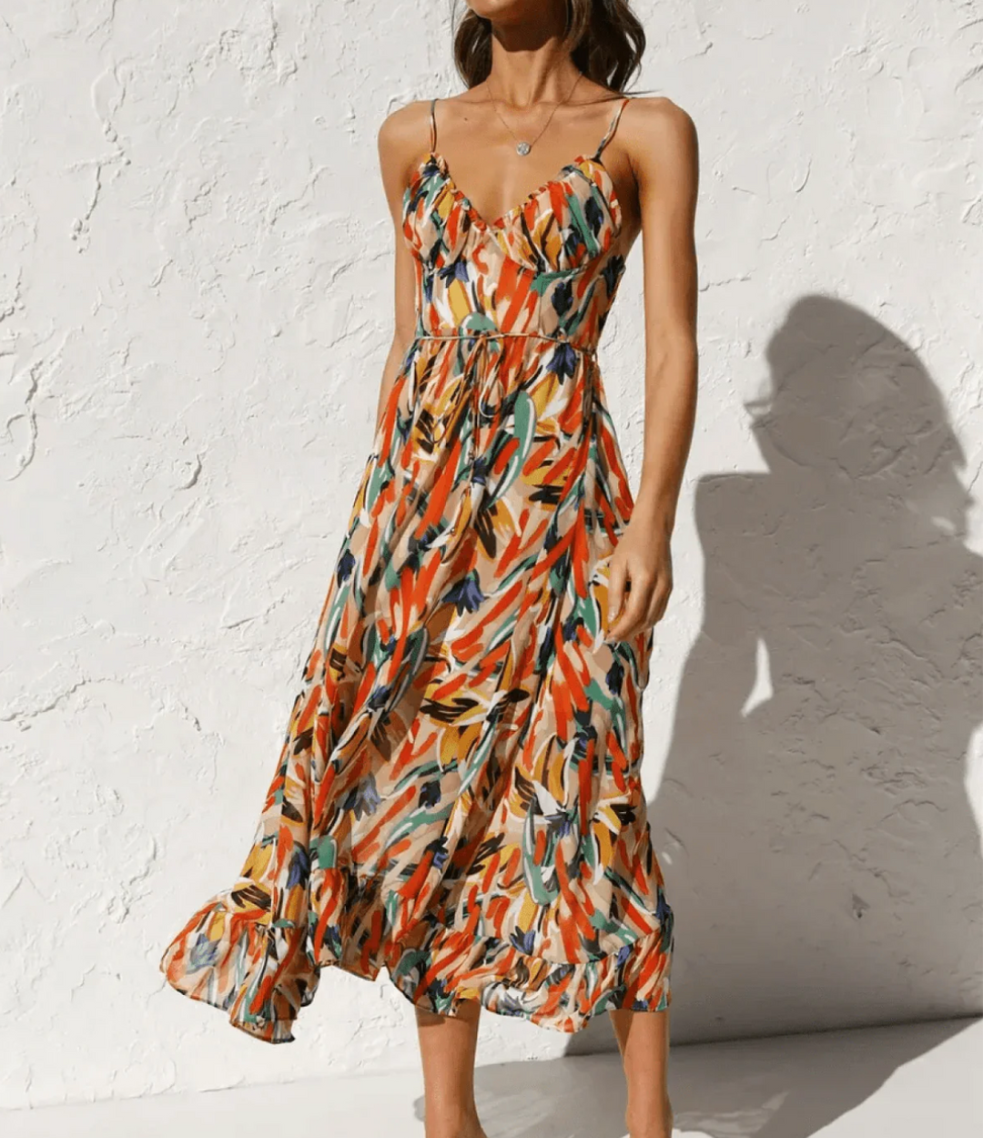 MD | Robe Midi Éclat Coloré