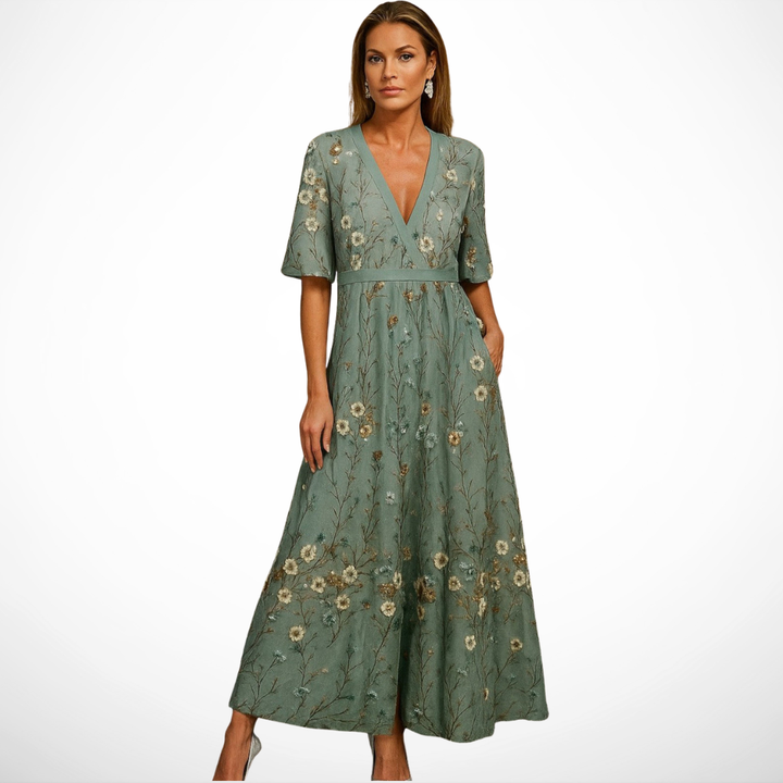 MD | Robe Longue Élégance Botanique