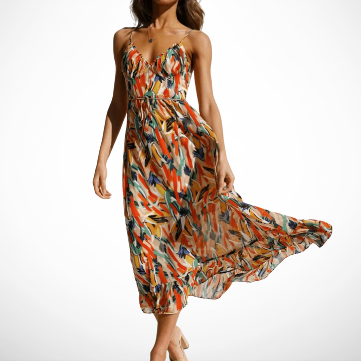 MD | Robe Midi Éclat Coloré