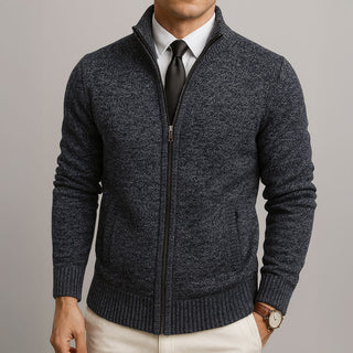 MD | Cardigan Zippé Col Montant Henri