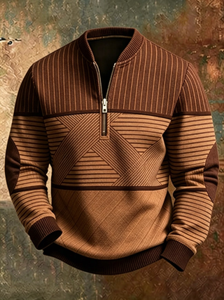 MD | Victor - Pull élégant pour hommes avec fermeture éclair