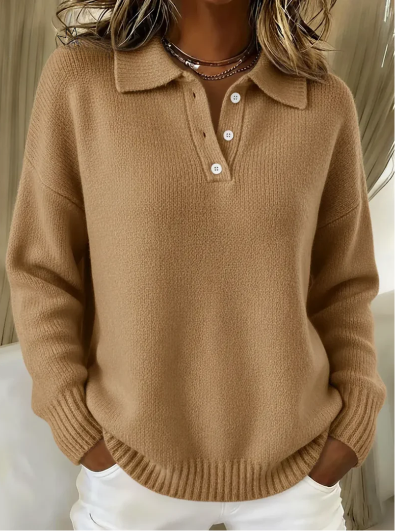 MD | PULL COL POLO MAILLE DOUCE