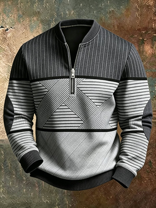 MD | Victor - Pull élégant pour hommes avec fermeture éclair