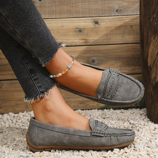 MD | MOCASSINS EFFET DAIM FESTONNÉS
