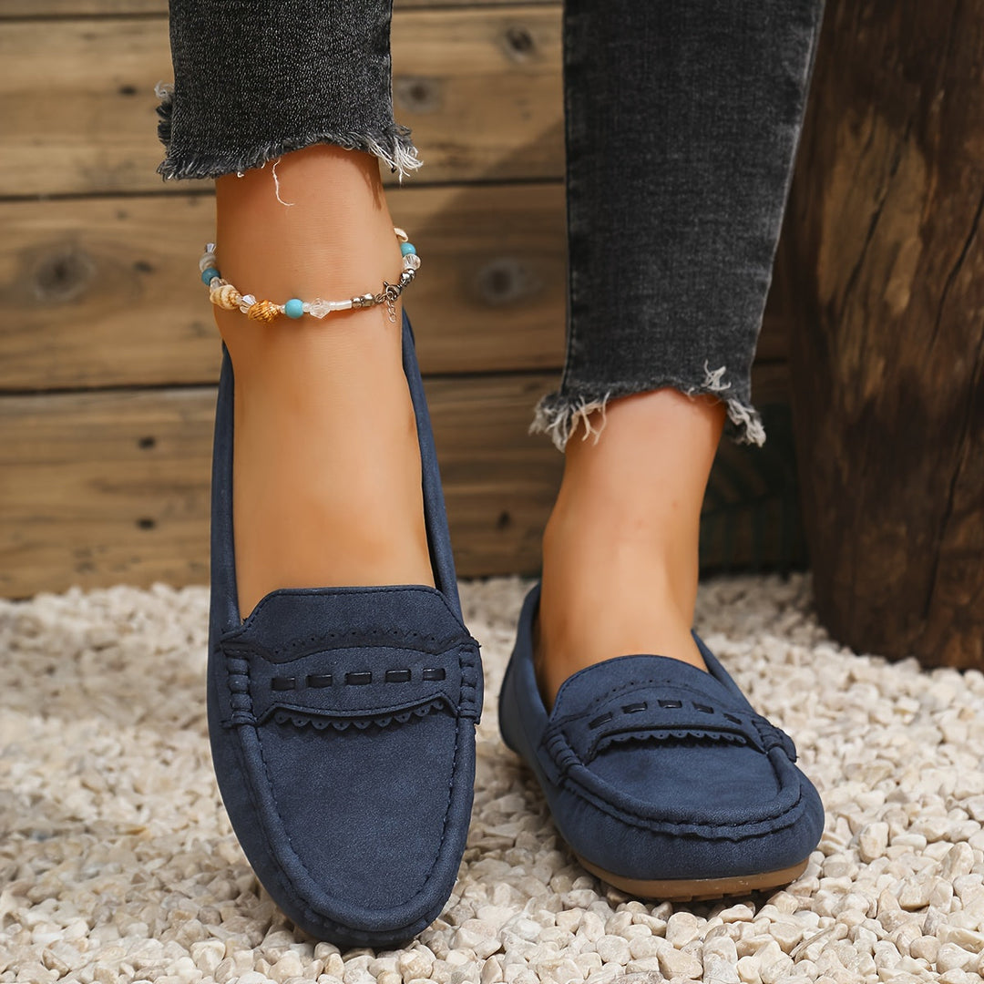 MD | MOCASSINS EFFET DAIM FESTONNÉS
