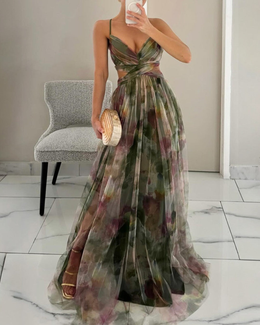 MD | Robe Maxi Élégance Florale