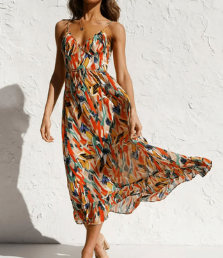 MD | Robe Midi Éclat Coloré