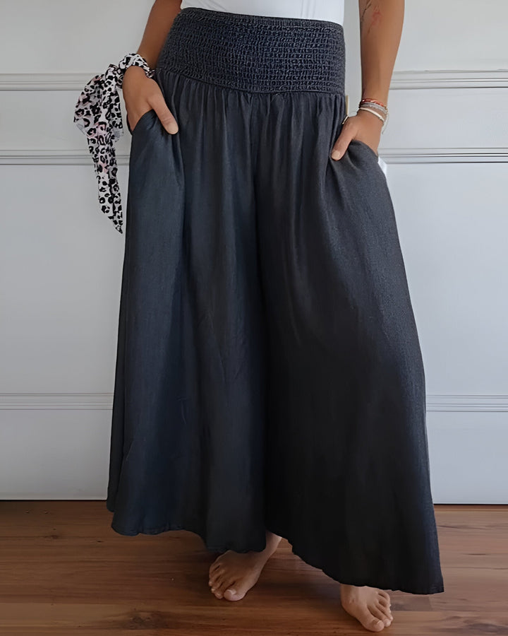 MD | PANTALON AVEC TAILLE SMOCKÉE
