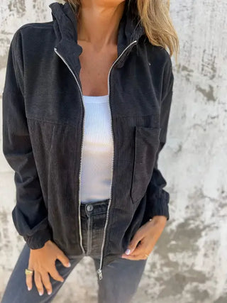 MD | VESTE DÉCONTRACTÉE EN VELOURS CÔTELÉ