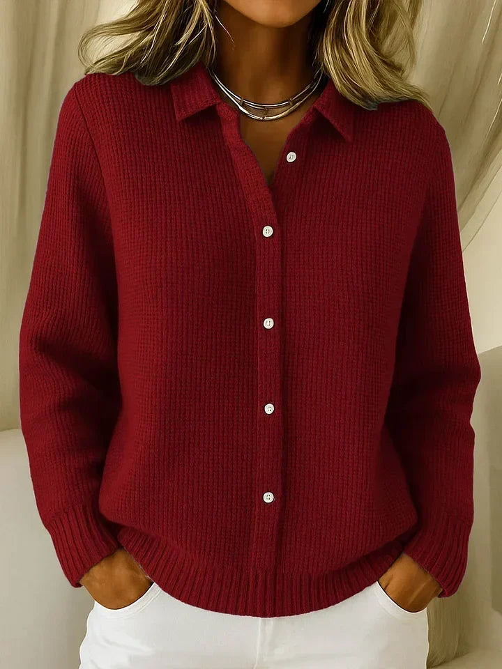 MD | CARDIGAN MAILLE COL CHEMISE