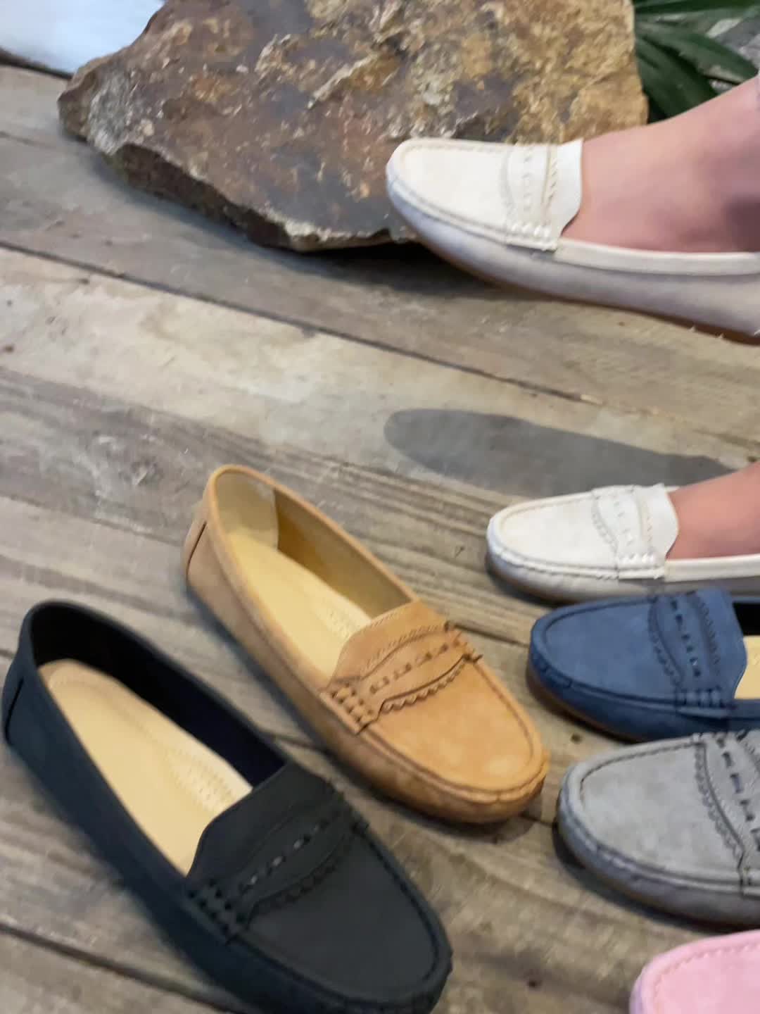 MD | MOCASSINS EFFET DAIM FESTONNÉS