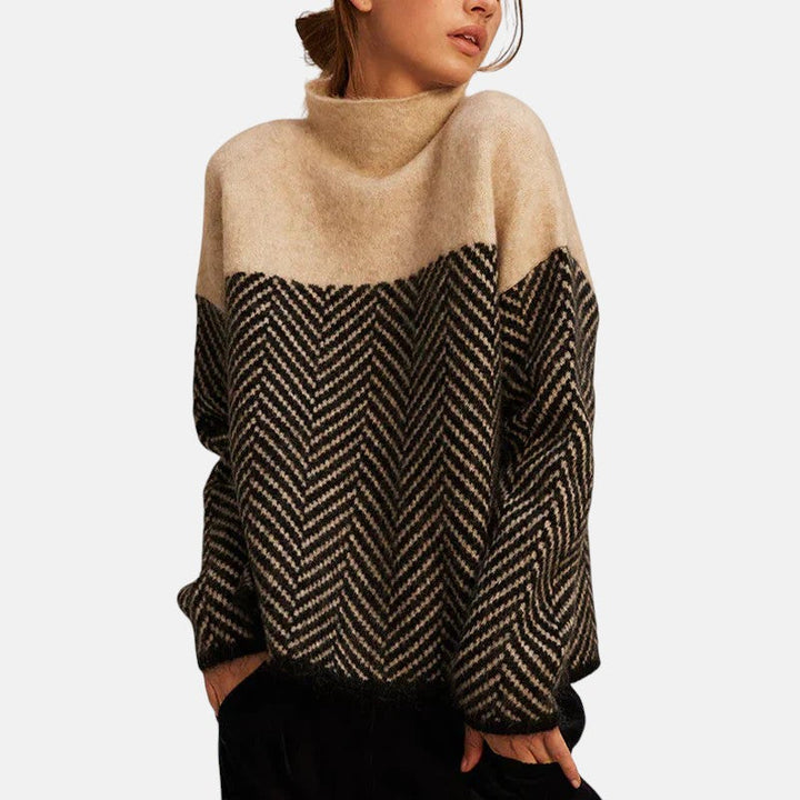 MD | PULL À COL MONTANT EN COTON