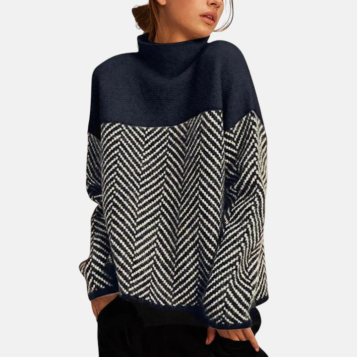 MD | PULL À COL MONTANT EN COTON