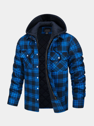 MD | VESTE À CARREAUX AVEC CAPUCHE