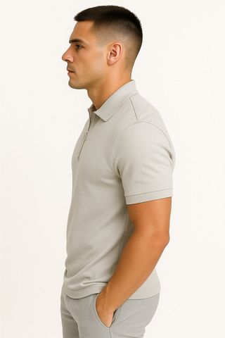 MD | POLO MODERNE AVEC ZIP MI-HAUT