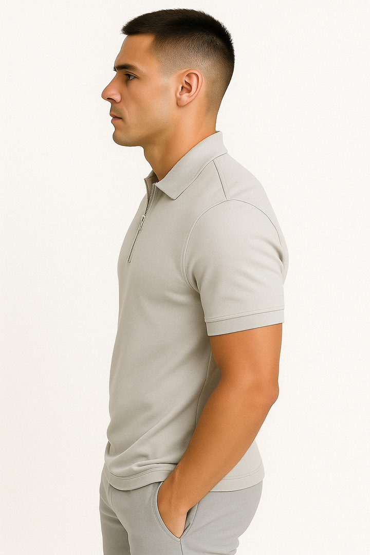 MD | POLO MODERNE AVEC ZIP MI-HAUT