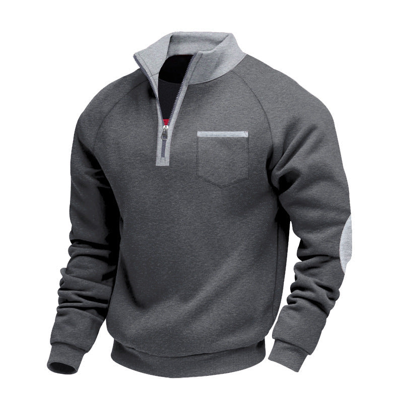 MD | PULL EN POLAIRE AVEC MOITIÉ ZIP POUR HOMME