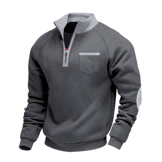 MD | PULL EN POLAIRE AVEC MOITIÉ ZIP POUR HOMME