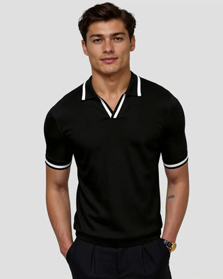 MD | POLO SUR MESURE EN PIQUÉ AVEC DÉTAILS CONTRASTANTS