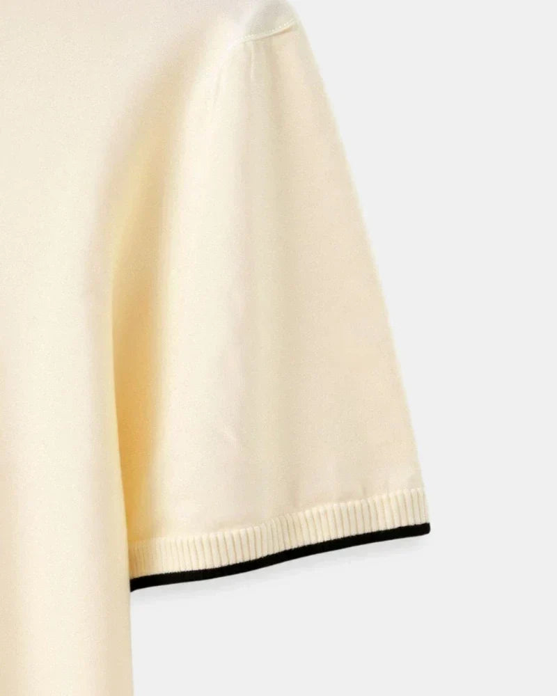 MD | POLO SUR MESURE EN PIQUÉ AVEC DÉTAILS CONTRASTANTS