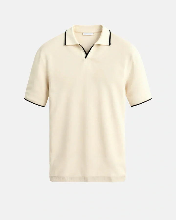 MD | POLO SUR MESURE EN PIQUÉ AVEC DÉTAILS CONTRASTANTS