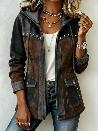 MD | VESTE À CAPUCHE BI-MATIÈRE