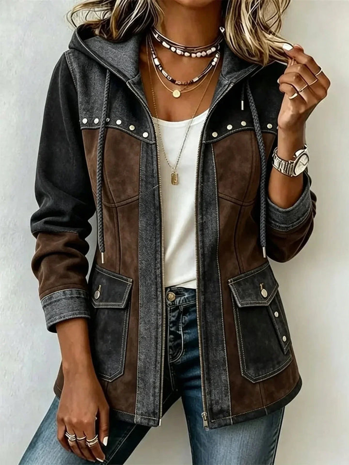MD | VESTE À CAPUCHE BI-MATIÈRE