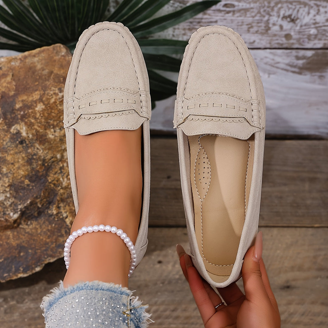 MD | MOCASSINS EFFET DAIM FESTONNÉS