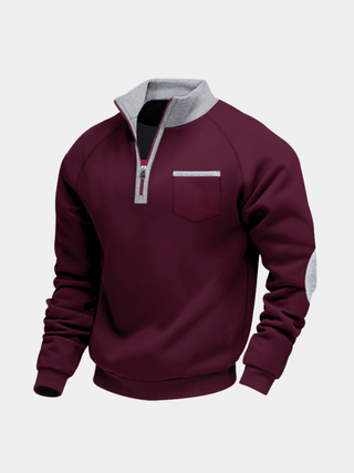MD | PULL EN POLAIRE AVEC MOITIÉ ZIP POUR HOMME