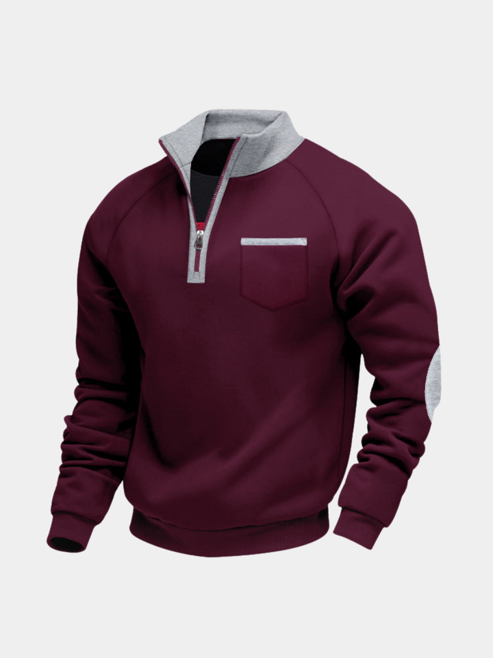 MD | PULL EN POLAIRE AVEC MOITIÉ ZIP POUR HOMME