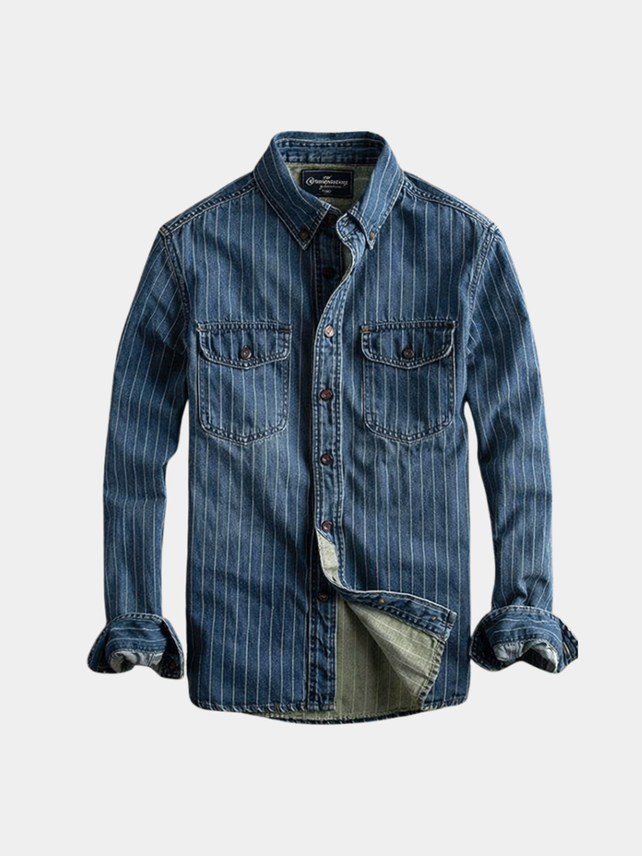 MD | CHEMISE À RAYURES MANCHES LONGUES