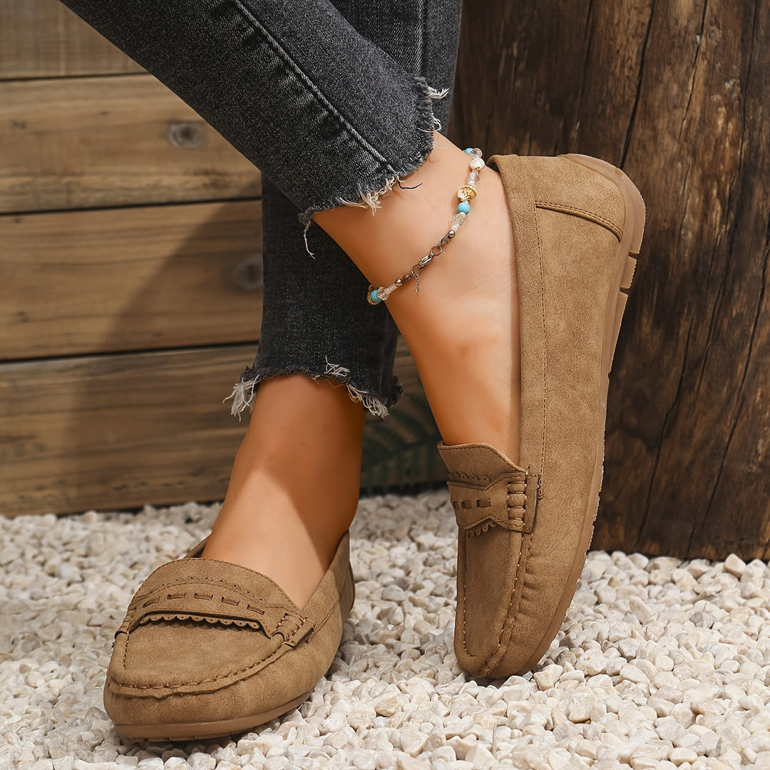 MD | MOCASSINS EFFET DAIM FESTONNÉS
