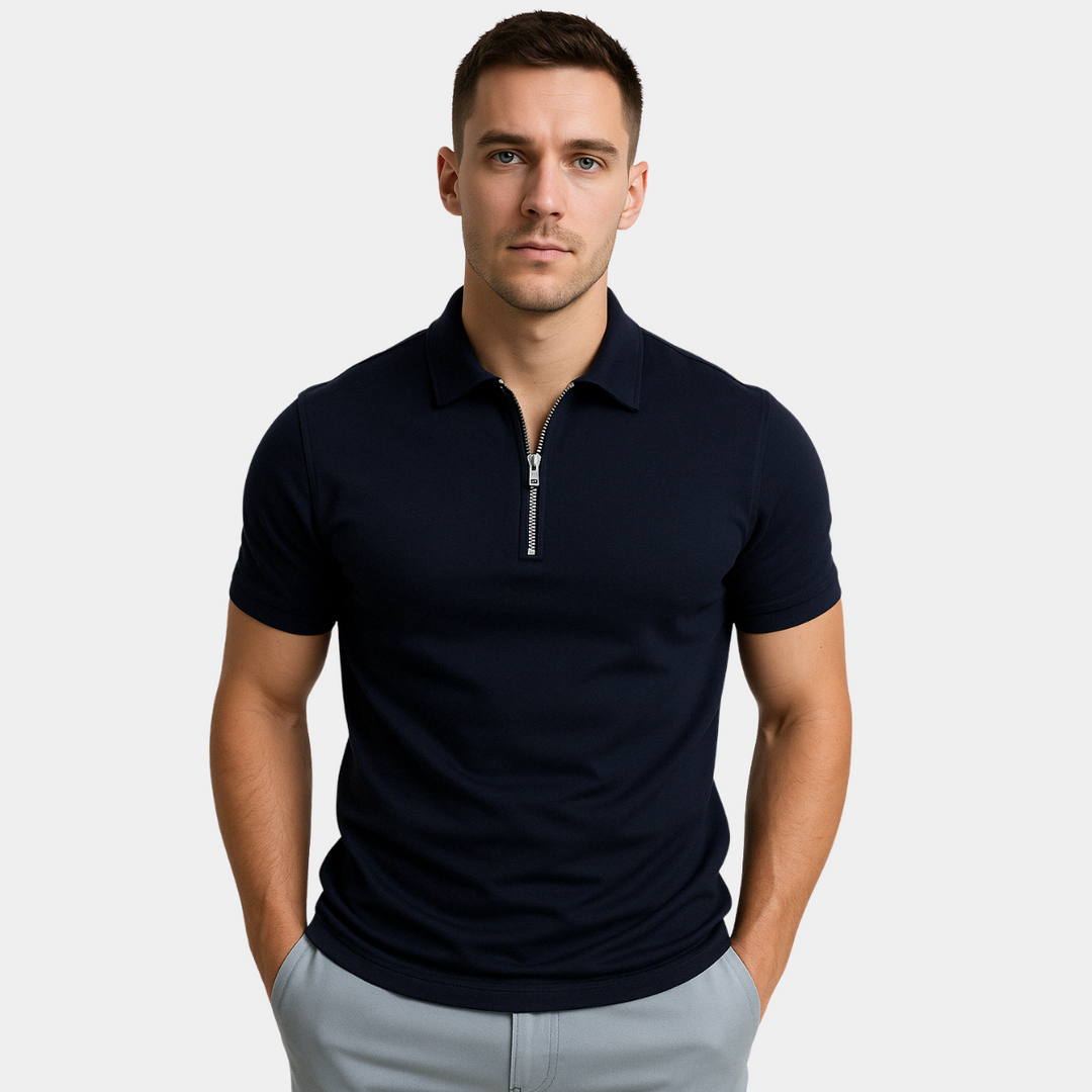 MD | POLO MODERNE AVEC ZIP MI-HAUT