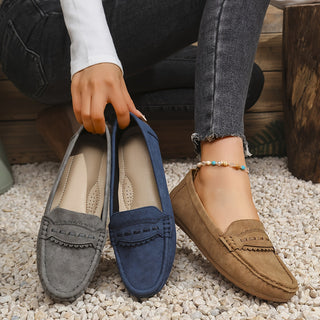 MD | MOCASSINS EFFET DAIM FESTONNÉS