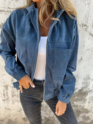 MD | VESTE DÉCONTRACTÉE EN VELOURS CÔTELÉ