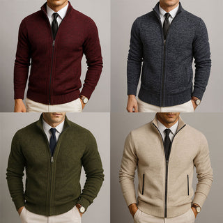 MD | Cardigan Zippé Col Montant Henri