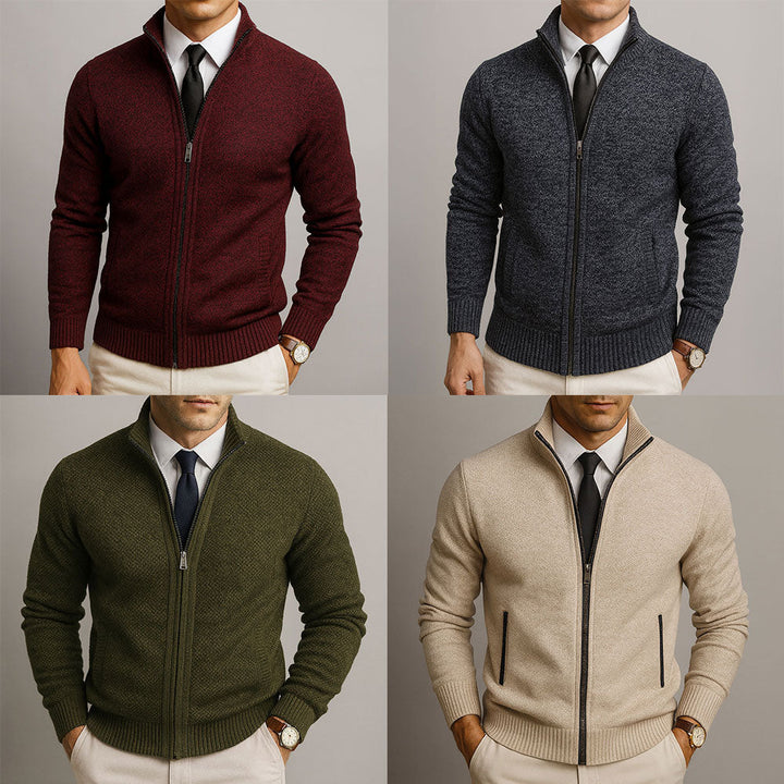 MD | Cardigan Zippé Col Montant Henri