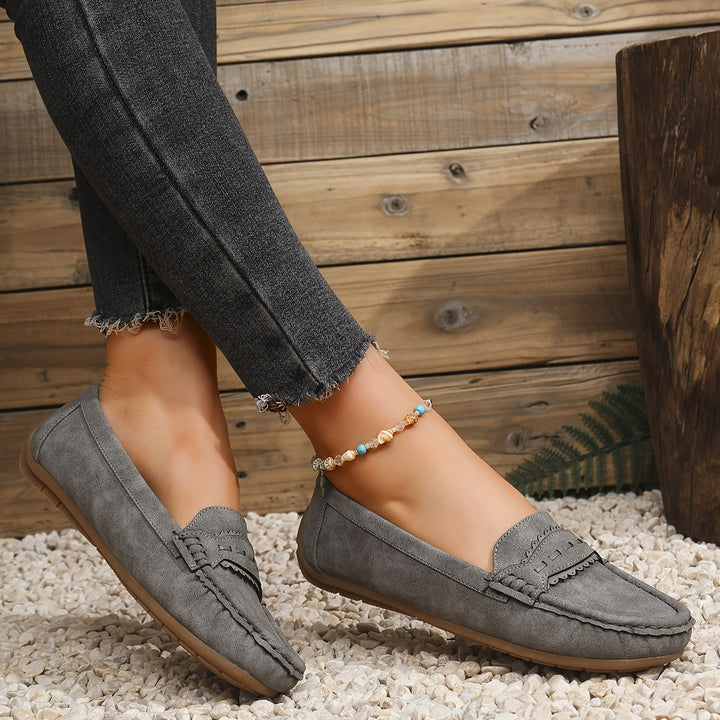 MD | MOCASSINS EFFET DAIM FESTONNÉS