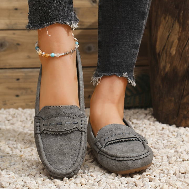 MD | MOCASSINS EFFET DAIM FESTONNÉS