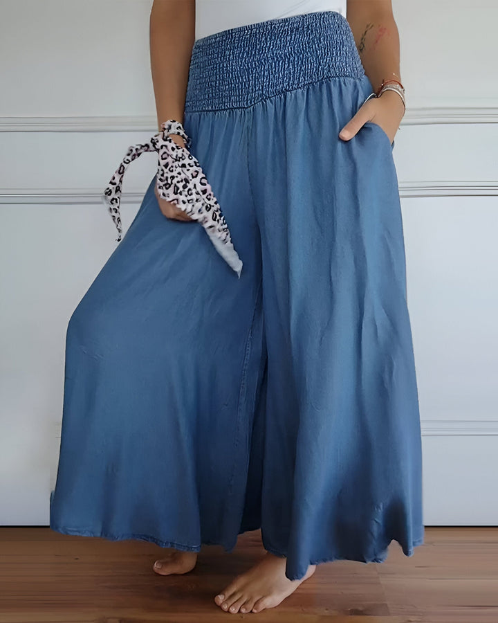 MD | PANTALON AVEC TAILLE SMOCKÉE