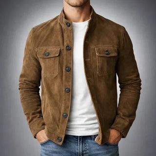MD | Veste en daim boutonnée