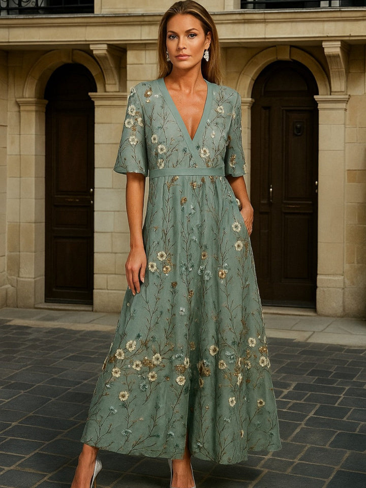 MD | Robe Longue Élégance Botanique