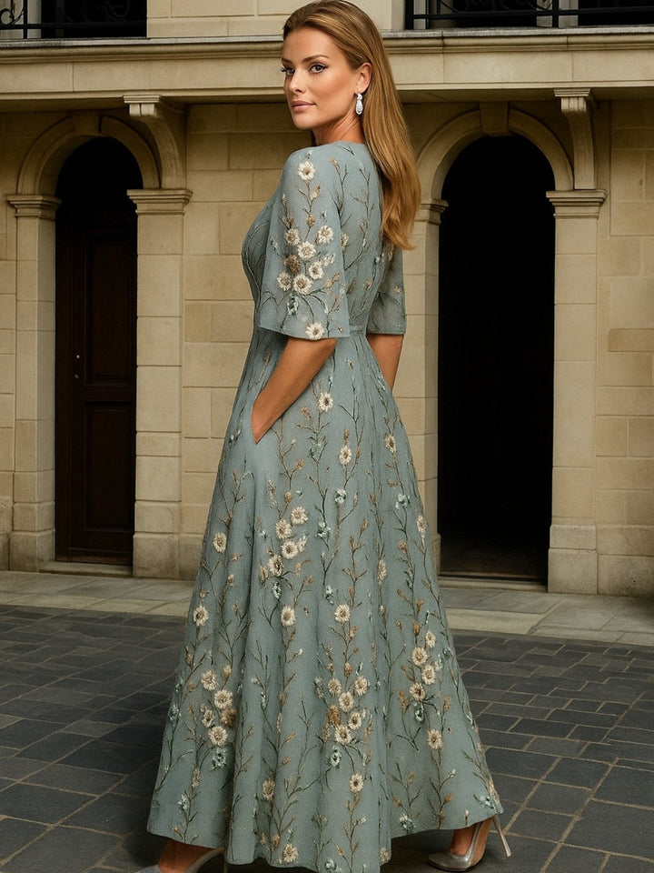 MD | Robe Longue Élégance Botanique