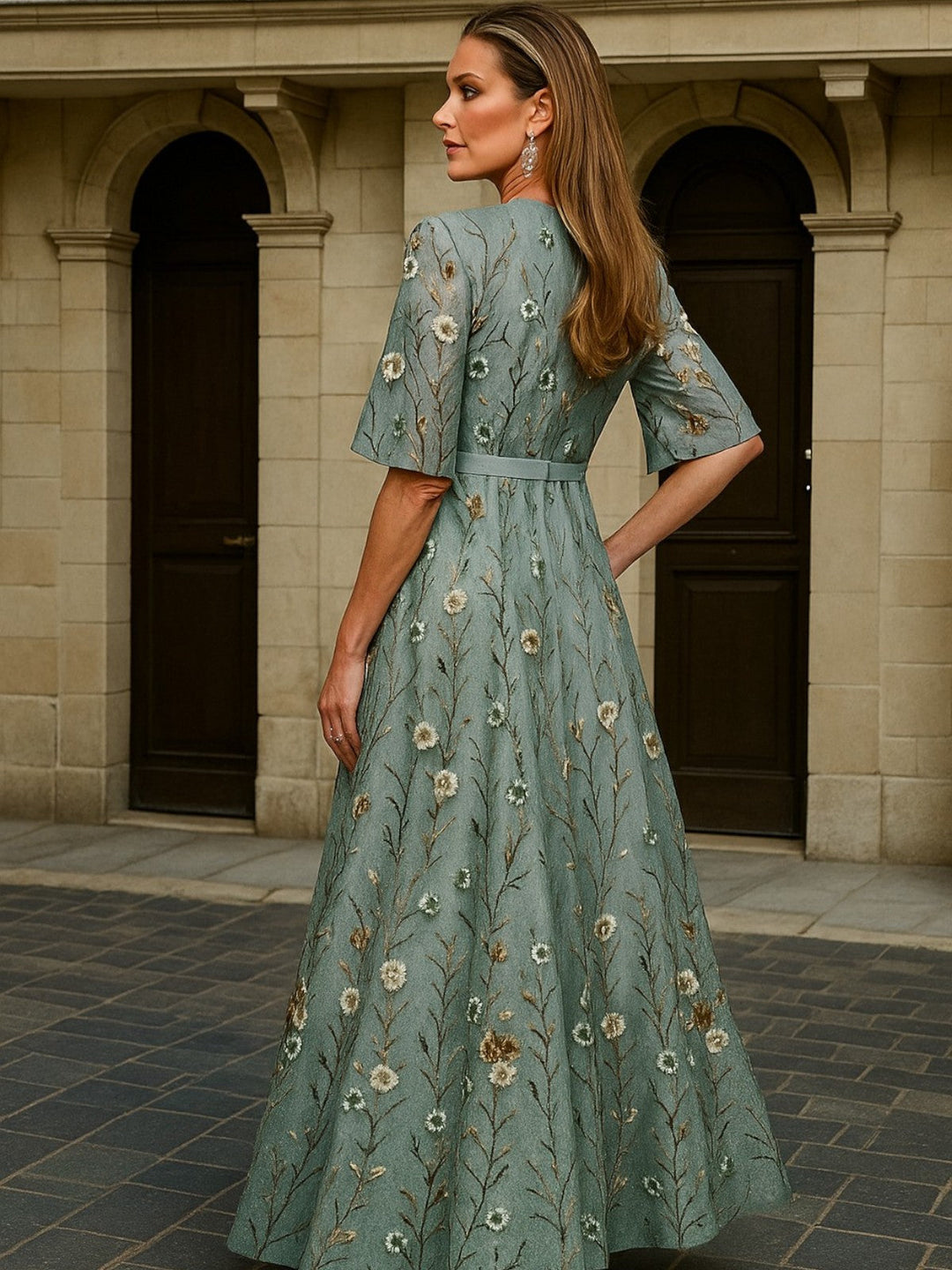 MD | Robe Longue Élégance Botanique