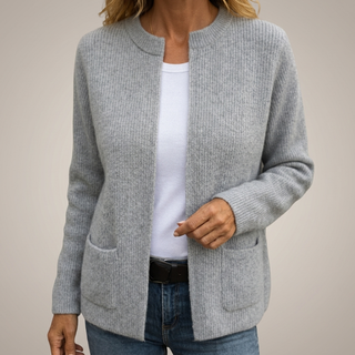 MD | GILET ZIPPÉ EN MAILLE DOUCE