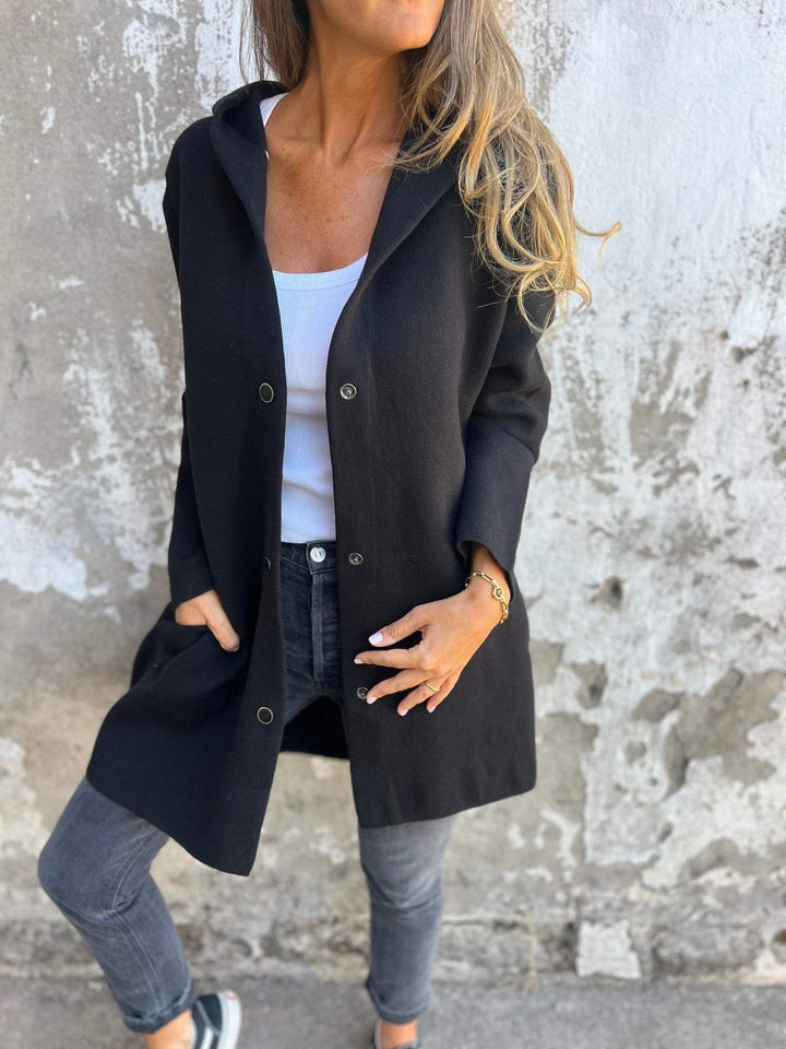 MD | GILET LONG CHIC AVEC CAPUCHE